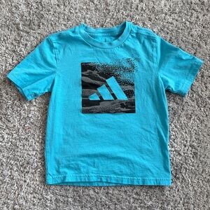 Adidas•Boys’ Short Sleeve Graphic Tee | Cyan | 4